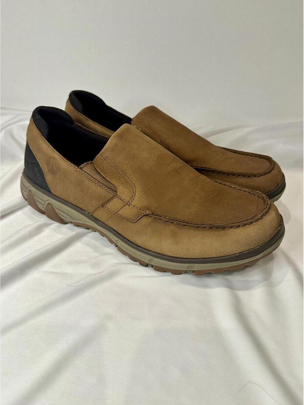 MERRELL SHOE TAN PERFORMANCE FOOTWEAR MEN'S-HOMMES  11 Moccasin Waterproof